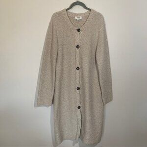 Talbots Lambswool Cashmere Blend Luxury Minimalist Duster Cardigan - Size XL